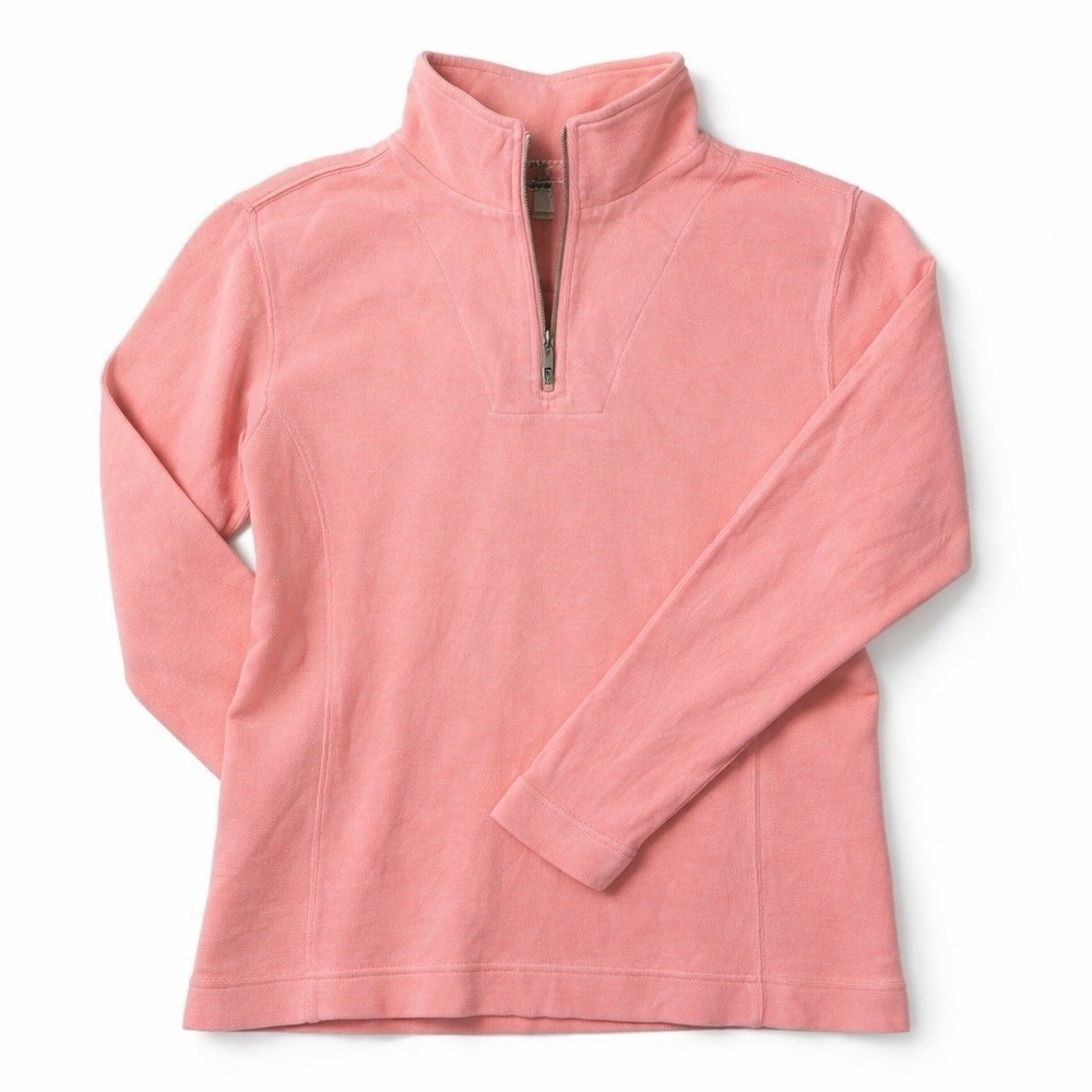 Tommy Bahama Sweater Womens Pink Quarter Zip Pullover Sweatshirt medium 8/10